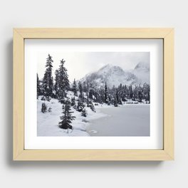 A winter walk. Recessed Framed Print