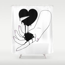 Spliced Heart Shower Curtain