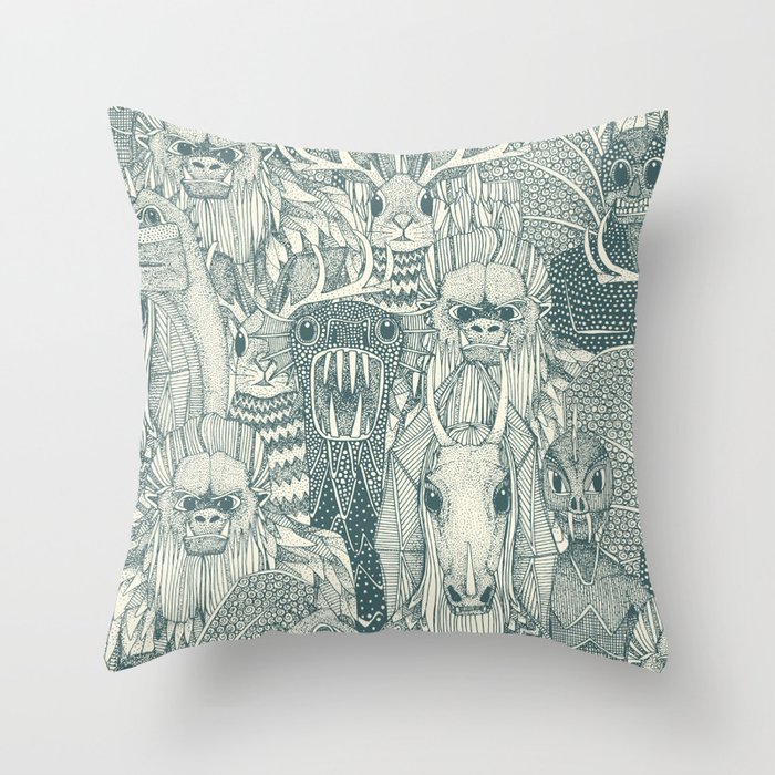 cryptid crowd pine pearl Throw Pillow