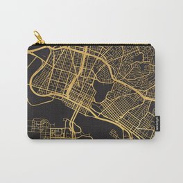 OAKLAND CALIFORNIA GOLD ON BLACK CITY MAP Carry-All Pouch