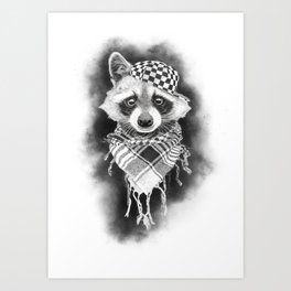 Rocco Raccoon Art Print