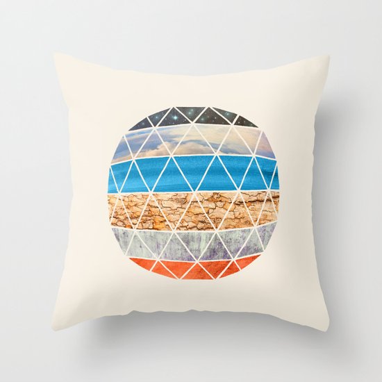 Eco Geodesic Throw Pillow