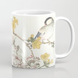 Birds and flowers - Japanese inspired watercolour Coffee Mug