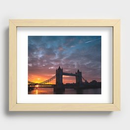 London's Tower Bridge at Dawn Recessed Framed Print