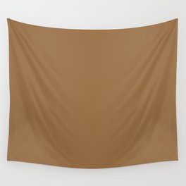 Brown Clay Beige Single Solid Color Coordinates with PPG Apple Butter PPG15-02 Down To Earth Wall Tapestry