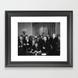 LBJ Signing The Civil Rights Act - 1964 Framed Art Print