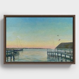 Edgartown Harbor Twilight Framed Canvas