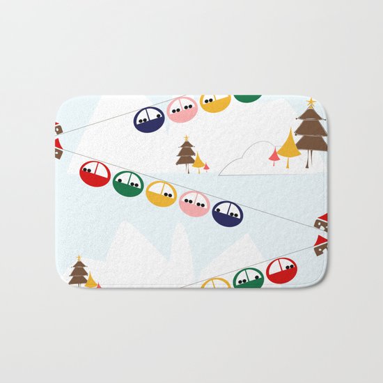 Ski cables Bath Mat