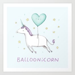 Balloonicorn Art Print