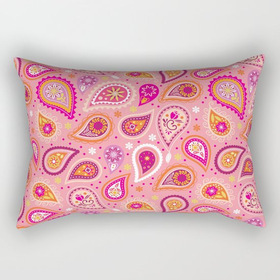Colorful summer paisleys Rectangular Pillow