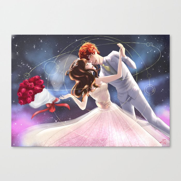 Let's get marry in the space station Canvas Print