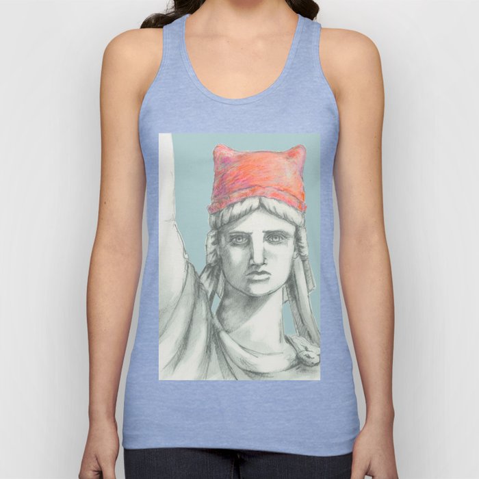 Liberty in PINK skyblue Tank Top