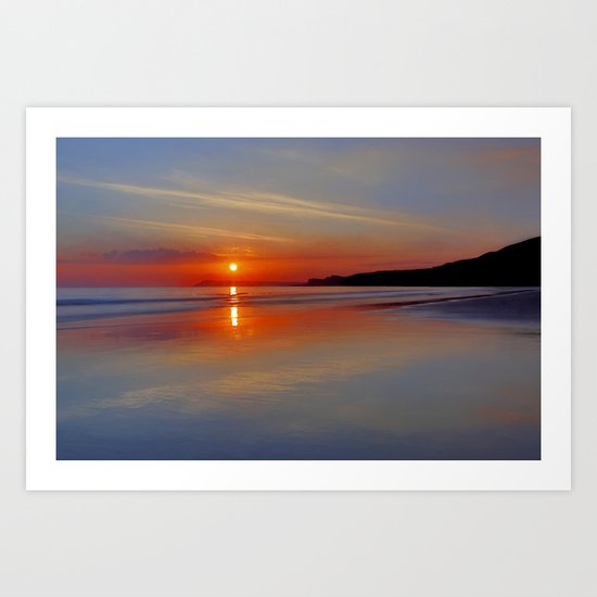 Sunrise on the coast Art Print