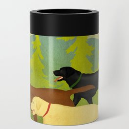 Labrador Dog Hike Can Cooler