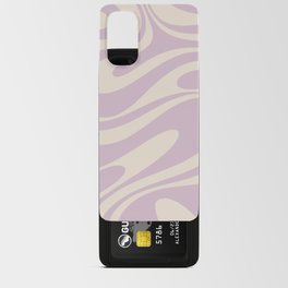 Retro Fantasy Swirl Abstract in Light Lavender Purple and Cream Android Card Case