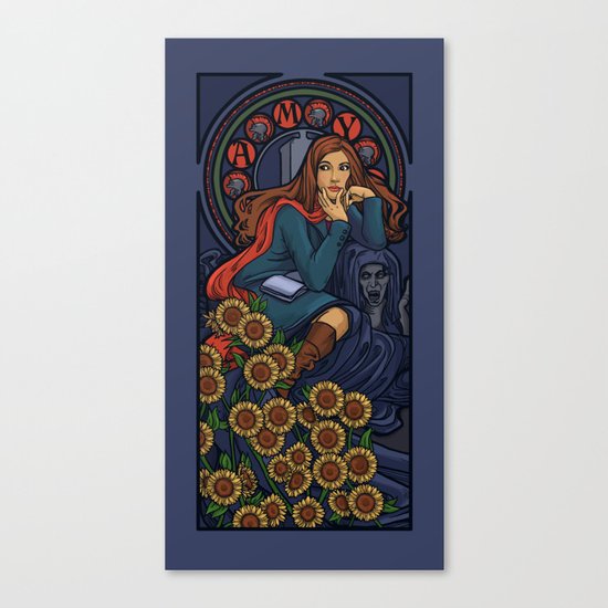 Pond Nouveau Canvas Print