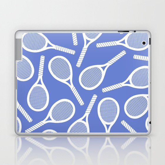 Medium line tennis racket pattern 8 Laptop & iPad Skin