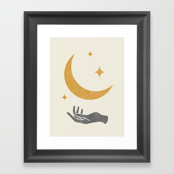 Moonlight Hand Framed Art Print