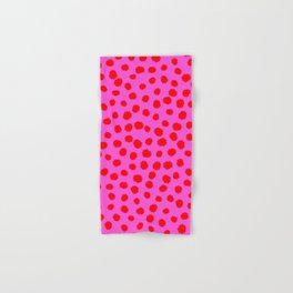 Keep me Wild Animal Print - Pink with Red Spots Hand & Bath Towel