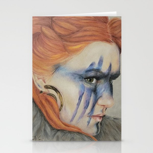 Boudicca red-haired warrior Stationery Cards