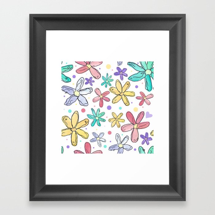 Flower Happy Framed Art Print