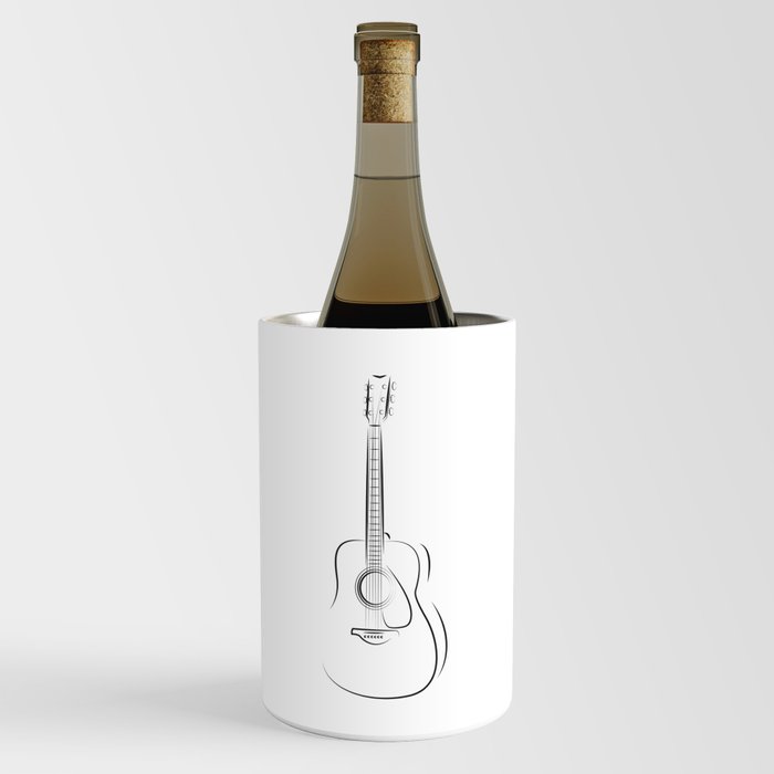 Guitar Line Art Wine Chiller