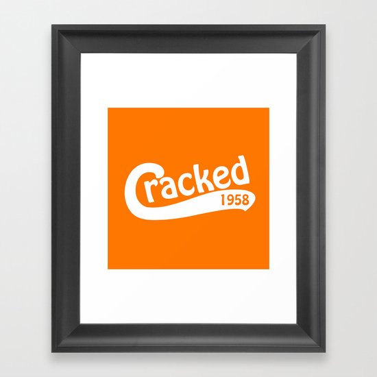 Cracked Retro Framed Art Print