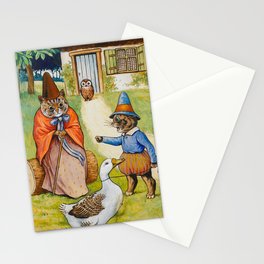 Mother Goose at Home by Louis Wain  Stationery Card