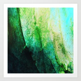 STORMY MINT AND GREEN v2 Art Print