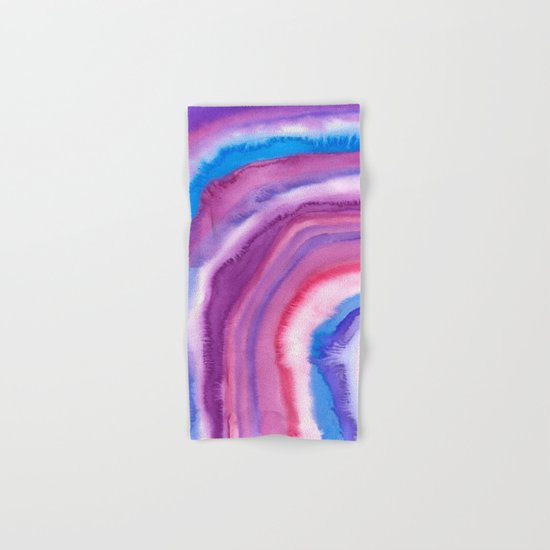 AGATE Inspired Watercolor Abstract 09 Hand & Bath Towel