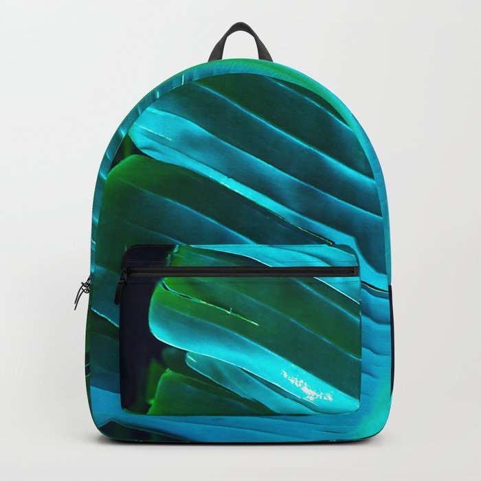 Fine Art Palm Leaf With Aqua Highlights Backpack