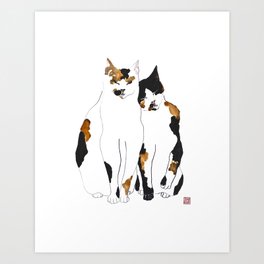 Loving cats Art Print
