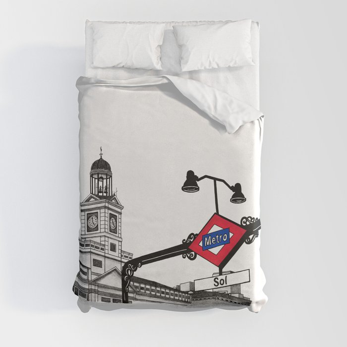 Madrid Puerta del Sol Duvet Cover