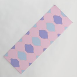 Whimsical Puzzle - Mosaic Tiles Pattern in Pink and Pastel Yoga Mat