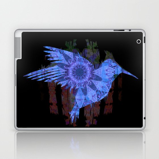 Ultra HDR Indigo Glow Hummingbird Print Laptop & iPad Skin