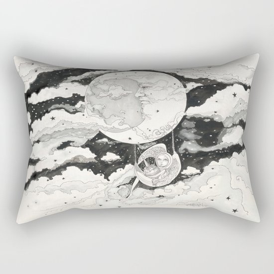 Moon Angel Rectangular Pillow