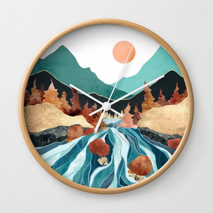 Blue River Wall Clock