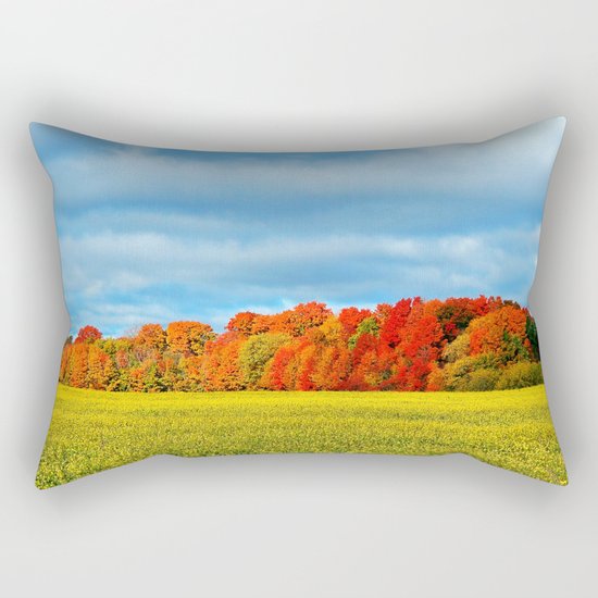 The Field and the Forest in October Rectangular Pillow