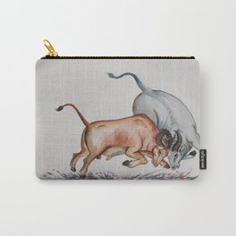 Bull Fight Carry-All Pouch | Watercolor, Watercolorpainting, Animalpainting, Watercolorprints, Painting, Digitalprints, Artwatercolor, Watercolorpaint, Bullfight, Originalwatercolor 