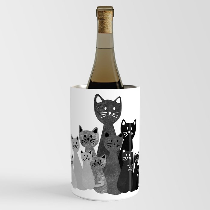 Black and White Cats Wine Chiller
