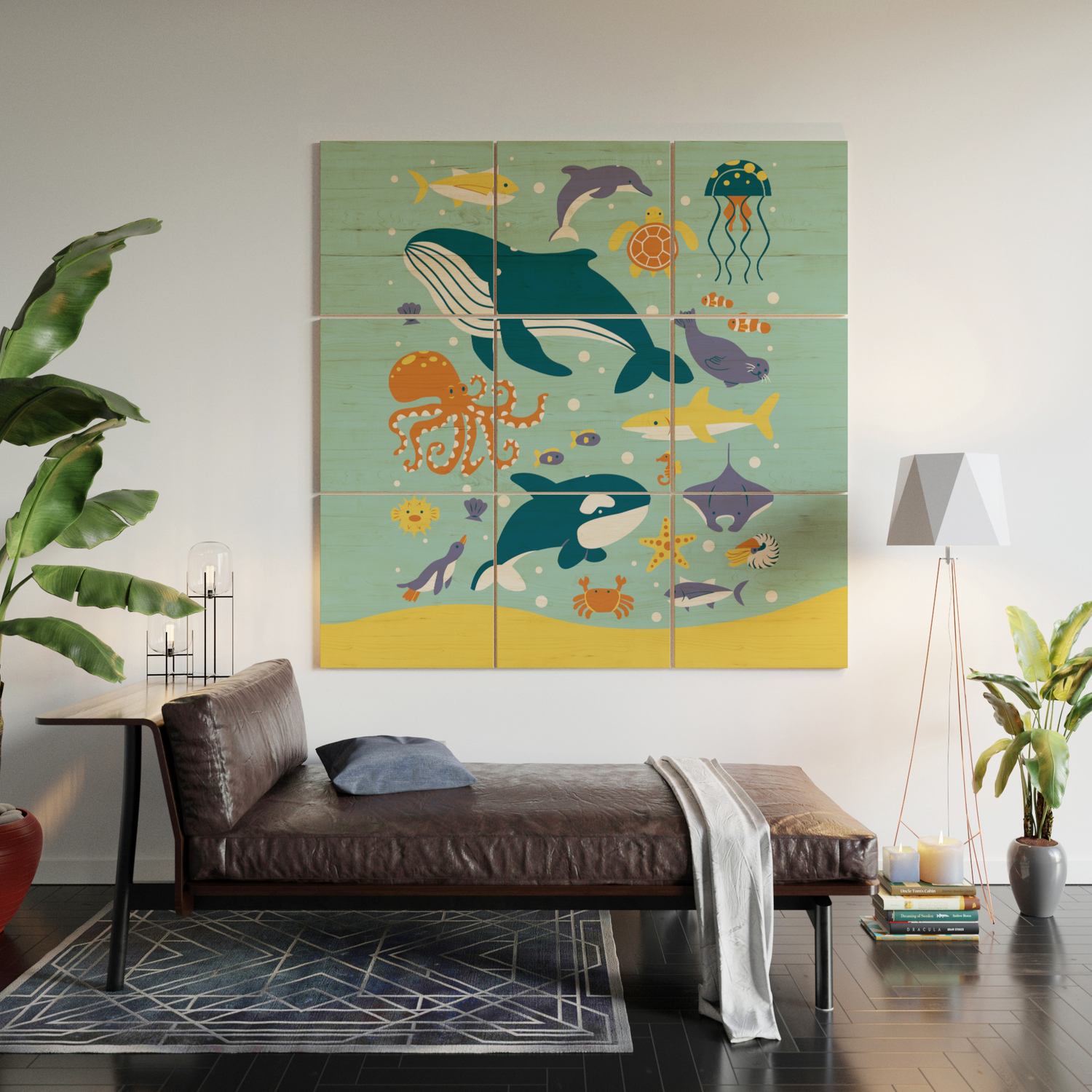 Sea Animals Wood Wall Art By Clairelordon