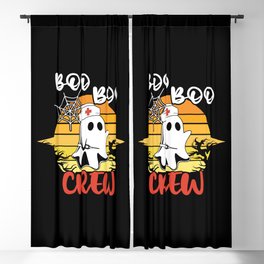 Boo Boo Crew Nurse Halloween Vintage Blackout Curtain