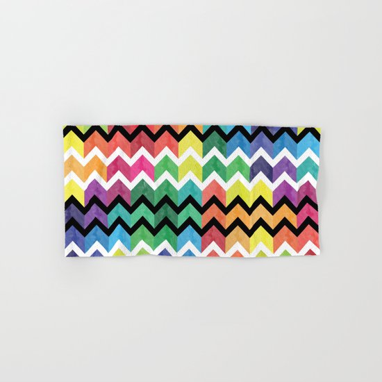 Watercolor Chevron Pattern VI Hand & Bath Towel