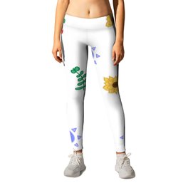 Cute Plants Pattern Leggings