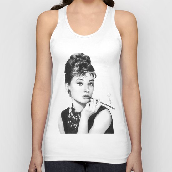 Audrey Hepburn Pencil drawing Unisex Tank Top