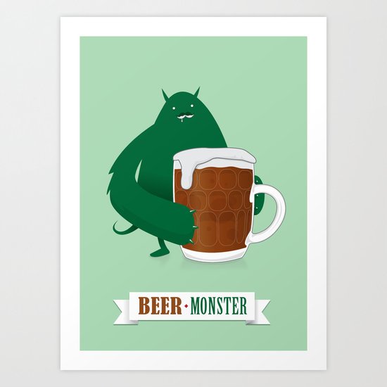Beer Monster Art Print