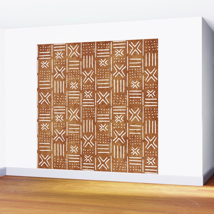 Mudcloth - tribal decor, mud cloth decor, mud cloth bedding, mudcloth curtains, rust, rust color, trendy decor