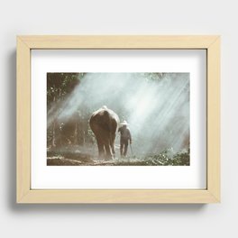 Going home after work Recessed Framed Print