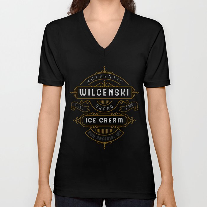 Wilcenski Ice Cream V Neck T Shirt