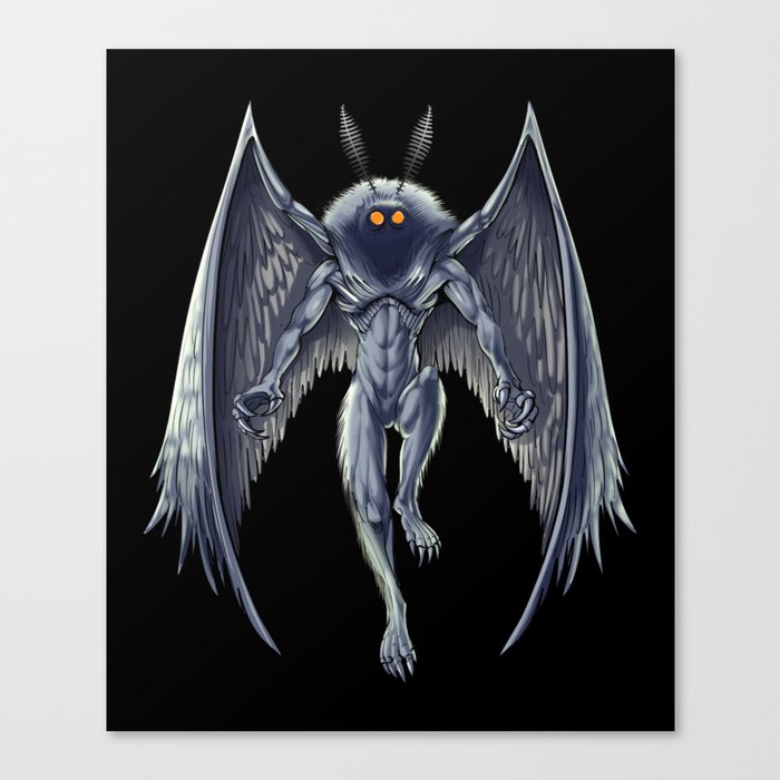 Mothman Cryptid Monster Canvas Print